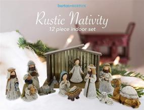 img 3 attached to 👑 12 Piece Premium Nativity Set by Burton and Burton - King is Born Scene with Baby Jesus, Mary, Joseph, and 11 Resin Figurines