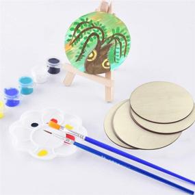 img 3 attached to 🔲 Enhance Creativity with 15 Unfinished Wooden Round Disc Cutouts for DIY Crafts – 6 Inches Diameter Wood Circles