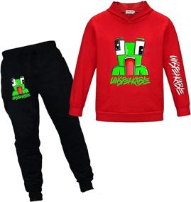 img 3 attached to Trousers Pullover Sweatshirt Novelty Tracksuit Boys' Clothing via Clothing Sets