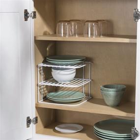 img 1 attached to 🏡 Maximize Kitchen Space with the Sunbeam 3-Tier Corner Counter Shelf and Cabinet Organizer in White