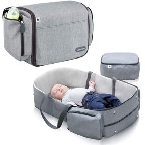 img 4 attached to 🏻 Babymoov Travelnest Gray: Comfy 3-in-1 Portable Bassinet, Travel Crib & Diaper Bag Set