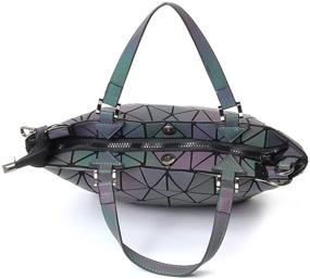 img 2 attached to Geometric Luminous Holographic Reflective Cross Body Women's Handbags & Wallets