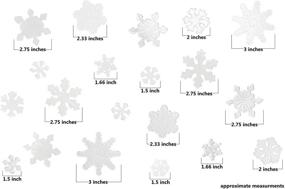 img 1 attached to ❄️ Декоративные снежинки на окна с гелем - комплект из 60 штук, полупрозрачные и полупрозрачные