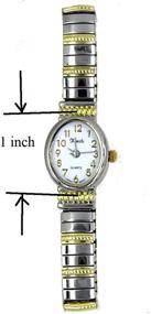 img 3 attached to Timeless Elegance: Ladies Classic Dainty Stretch Watch Oval Women's Watches