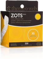 🔘 thermoweb zots clear 3d adhesive dots, 1/2-inch diameter x 1/8-inch thickness logo