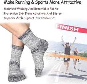 img 1 attached to Ultimate Performance: Women's 4 Pack Toe Socks Ideal for Running and Athletics