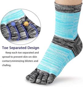 img 3 attached to Ultimate Performance: Women's 4 Pack Toe Socks Ideal for Running and Athletics