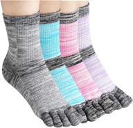 ultimate performance: women's 4 pack toe socks ideal for running and athletics logo