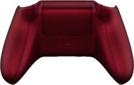 🎮 extremerate scarlet red soft touch custom bottom shell back panels for xbox one s &amp; one x controller - model 1708, replacement back shell side rails w/battery cover logo