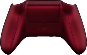 img 4 attached to 🎮 eXtremeRate Scarlet Red Soft Touch Custom Bottom Shell Back Panels for Xbox One S &amp; One X Controller - Model 1708, Replacement Back Shell Side Rails w/Battery Cover