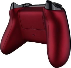 img 1 attached to 🎮 eXtremeRate Scarlet Red Soft Touch Custom Bottom Shell Back Panels for Xbox One S &amp; One X Controller - Model 1708, Replacement Back Shell Side Rails w/Battery Cover