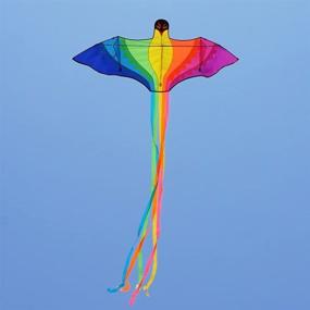 img 1 attached to 🦜 Colorful Besra Rainbow Parrot/Eagle Kite Phoenix Bird Kite for Beach & Park Activities with Long Tails