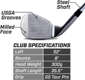 img 2 attached to 🏌️ GoSports Tour Pro Golf Wedges – 52° Gap, 56° Sand, and 60° Lob Wedges in Satin or Black Finish for Right-Handed Players