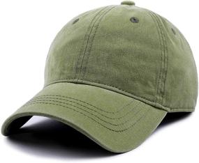 img 4 attached to 🧢 Vintage Washed Distressed Cotton Baseball Cap: Classic, Adjustable Hat for Men & Women