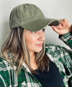 img 2 attached to 🧢 Vintage Washed Distressed Cotton Baseball Cap: Classic, Adjustable Hat for Men & Women