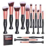 💄 bs-mall rose golden stand up 14 pcs makeup brush set: premium synthetic brushes for foundation, powder, concealers, eye shadows logo