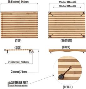 img 3 attached to 🎍 Bamboo Stovetop Cover and Noodle Cutting Board with Handles and Feet by Prosumer's Choice