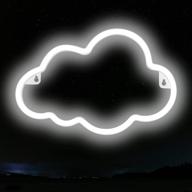 🌧️ xiyunte cloud neon sign: stylish wall decor with cold white cloud light – usb/battery powered aesthetic lighting for bedroom, kids room, bar, and nursery логотип