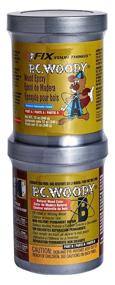 img 2 attached to 🔨 PC Products PC-Woody Wood Repair Epoxy Paste: Two-Part 12 oz in Two Cans, Tan - Ultimate Wood Restoration Solution
