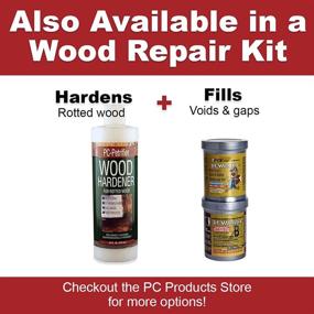 img 1 attached to 🔨 PC Products PC-Woody Wood Repair Epoxy Paste: Two-Part 12 oz in Two Cans, Tan - Ultimate Wood Restoration Solution