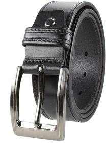 img 4 attached to 👔 Gelante Men's Black Leather Belt 38013 - High-quality Men's Accessories for Enhanced Style and Durability