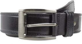 img 3 attached to 👔 Gelante Men's Black Leather Belt 38013 - High-quality Men's Accessories for Enhanced Style and Durability