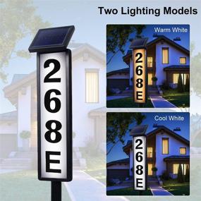 img 3 attached to 🌞 Waterproof Solar Address Sign Lighted House Numbers for Yard, Garden, and House Address Plaques - 35.3 inches Height