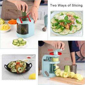 img 1 attached to 🍝 Ourokhome Vegetable Spiralizer Zucchini Noodles Maker: Create Veggie Spaghetti Paste with 4 Built-in Spiral Slicer Blades