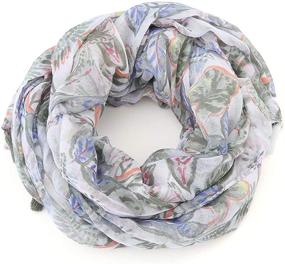 img 3 attached to Lightweight Floral Scarf for Women: Stylish Accessories