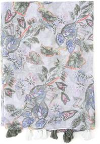 img 2 attached to Lightweight Floral Scarf for Women: Stylish Accessories