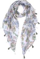 lightweight floral scarf for women: stylish accessories logo