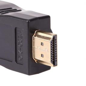 img 1 attached to 🔌 Усовершенствованный 2 шт. адаптер HDMI Extender: JahyShow HDMI к RJ45 сетевой HDMI ретранслятор для HDTV DVD - 1080P конвертер с передатчиком и приемником (Черный)