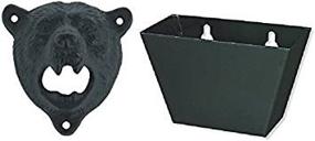 img 3 attached to Dayz Iron Bear Teeth Wall Mount Bottle Opener and Cap Catcher Set (Black Bear Opener + Black Catcher) - Enhanced SEO