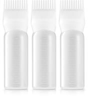 🧴 root comb applicator bottle pack of 3 - 6 oz with graduated scale for hair coloring, dye, and scalp treatment logo