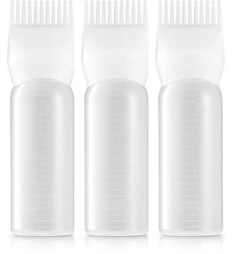 img 2 attached to 🧴 Root Comb Applicator Bottle Pack of 3 - 6 oz with Graduated Scale for Hair Coloring, Dye, and Scalp Treatment