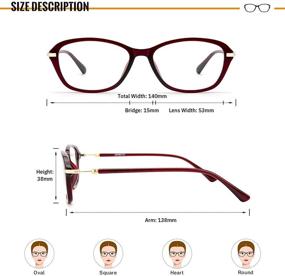 img 1 attached to 👓 Очки Gaoye Blue Light Blocking для женщин и мужчин - модные игровые компьютерные очки с защитой от бликов и УФ-лучей