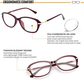 img 3 attached to 👓 Очки Gaoye Blue Light Blocking для женщин и мужчин - модные игровые компьютерные очки с защитой от бликов и УФ-лучей