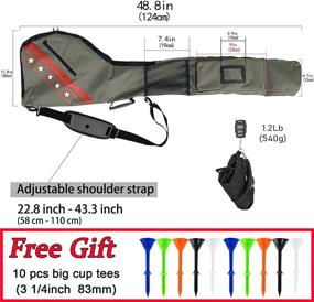 img 1 attached to Golf Club Carry Bags - Waterproof & Lightweight Sunday Bag, Thick, Foldable with Plastic Tees - Durable Clubs Travel Carrier Case for Men & Women Golfers - Ideal for Driving Range Practice & Training - Great Golf Gift