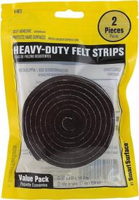 img 2 attached to Premium Self-Adhesive Furniture Felt Strips Rolls - Brown, Heavy Duty, 1/2-Inch by 60-Inch, 2-Piece Value Pack