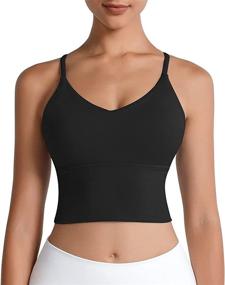 img 4 attached to 🏋️ Lushforest Sports Bras Women Yoga Bra: Longline Removable Tank Top for Workout Fitness, Gym, Yoga, and Running