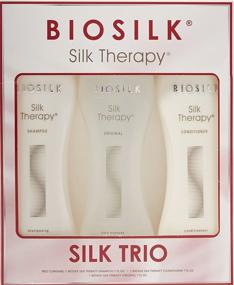 img 3 attached to 💆 Набор подарочный Biosilk Silk Therapy Trio: роскошный уход за волосами в стильной упаковке.