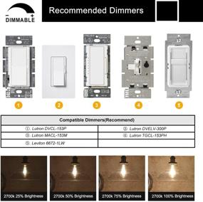 img 1 attached to 💡 CRLight Dimmable LED Incandescent Equivalent Filament Bulb