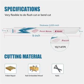 img 2 attached to High-Quality EZARC 9-Inch Reciprocating Saw Blades - Bi-Metal, Cobalt Nail Embedded, Perfect for Wood & Pallet Dismantling - 10/14TPI - 10-Pack