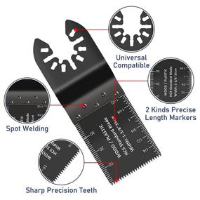 img 1 attached to 20pcs Oscillating Saw Blades for Wood and Metal - Universal Multitool Kit Compatible with Top Brands: Milwaukee, Rockwell, Makita, Dewalt, Ryobi, Craftsman!