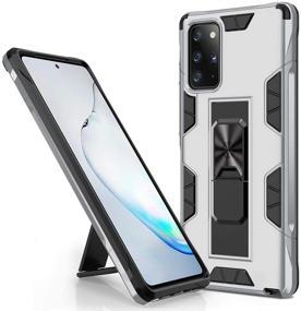 img 4 attached to Samsung Galaxy Note 20 Case Note 20 5G Case Military Grade Shockproof With Kickstand Stand Built-In Magnetic Car Mount Armor Heavy Duty Protective Case For Galaxy Note 20 5G Phone Case (Silver)