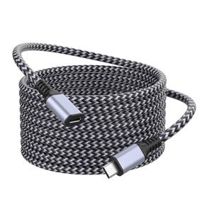 img 4 attached to 20ft Micro USB Extension Cable - Foinvt Nylon Braided Male to Female Extender Power Cord for Enhanced Compatibility with WyzeCam Wireless Security Cameras, Arlo Pro, and Micro USB Female Cable