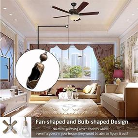 img 1 attached to 🔗 Bronze Ceiling Fan Pull Chain Set with Connector - 2 Pack, 12 Inches Beaded Ball Fan Pulls - 3mm Diameter