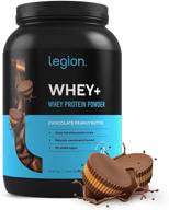 протеиновая пудра legion whey+ из изолированного сывороточного протеина, полученного от травоядных животных - низкое содержание углеводов и калорий, без гмо, без лактозы, без глютена, без сахара - все натуральный протеин (30 порций, шоколадно-арахисовое масло) логотип