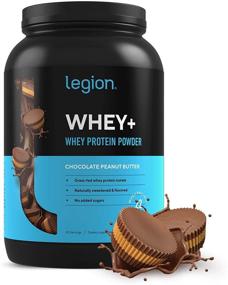 img 4 attached to Протеиновая пудра Legion Whey+ из изолированного сывороточного протеина, полученного от травоядных животных - низкое содержание углеводов и калорий, без ГМО, без лактозы, без глютена, без сахара - все натуральный протеин (30 порций, шоколадно-арахисовое масло)