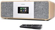 🎶 lemega msy3 music system with wifi internet radio, fm digital radio, spotify connect, bluetooth speaker, stereo sound, wooden box, headphone-out, alarms clock, 40 pre-sets, full remote and app control - white oak logo